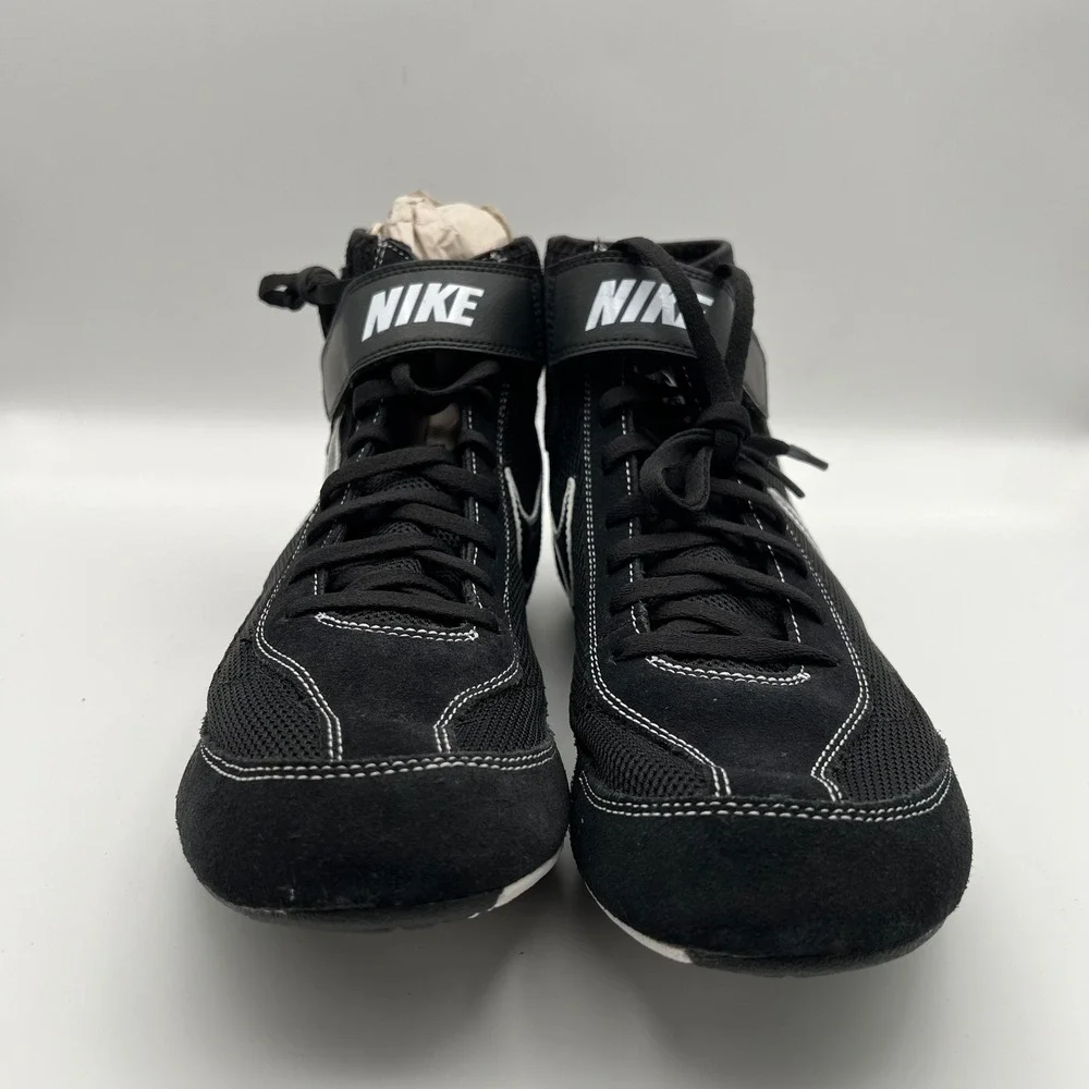 Nike Speedsweep VII Wrestling Shoes Mens 13 Black White High Top Mesh Suede‎